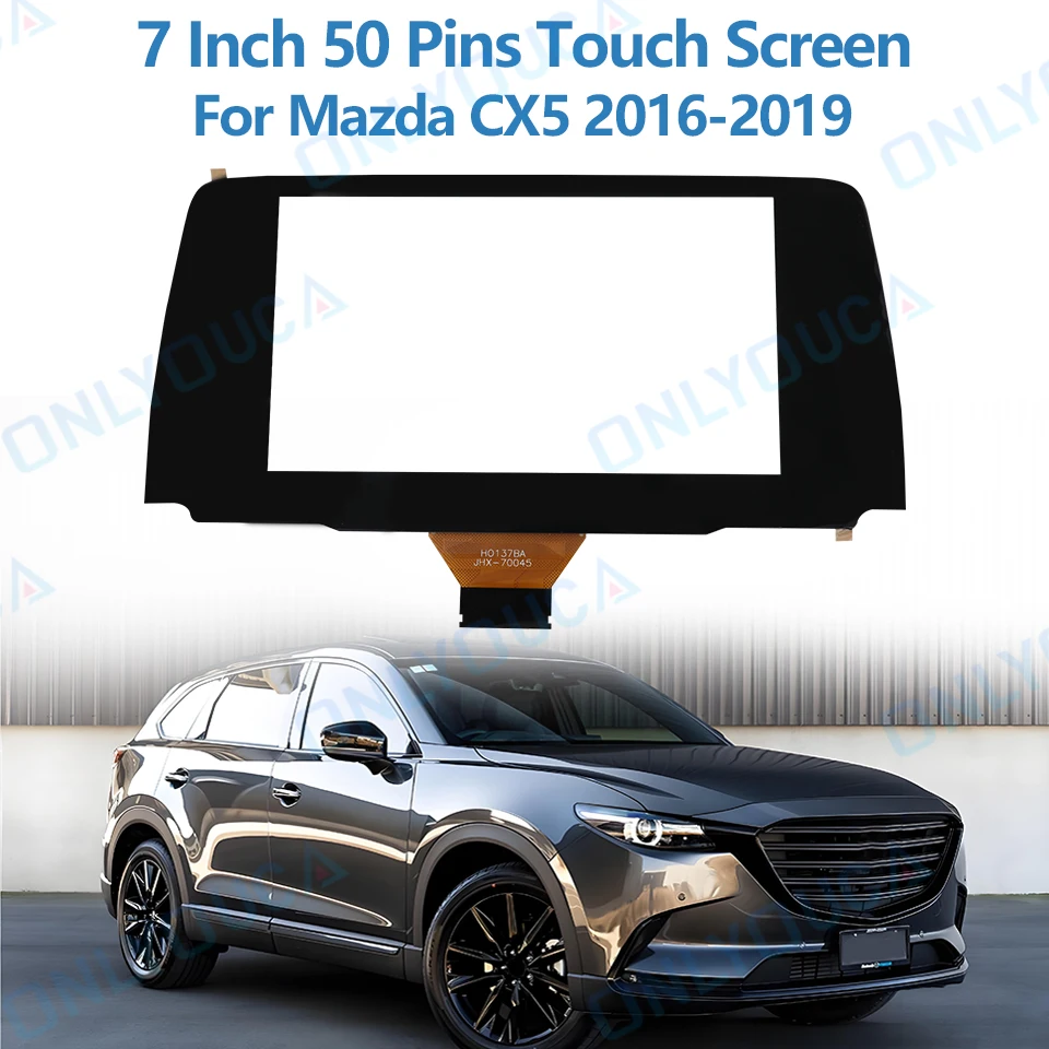 

7 Inch 50 Pin Touch Screen Glass Digitizer for Mazda CX5 2017 2018 2019 2020 2021 Car DVD Multimedia Player Navigation Radio