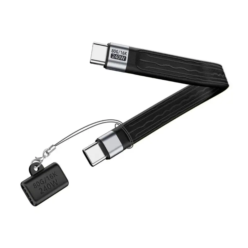 R53C Advanced USB4.0 Type C Cable Adapter 240W High Power And 80Gbps Fast Data Transfer For Extended Device Connection