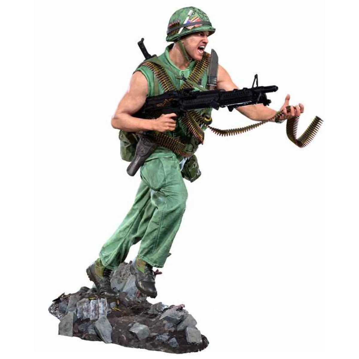 1/16 Resin unpainted model Kit, military theme, United States Marine Corps machine Gunner unassembled and unpainted GK