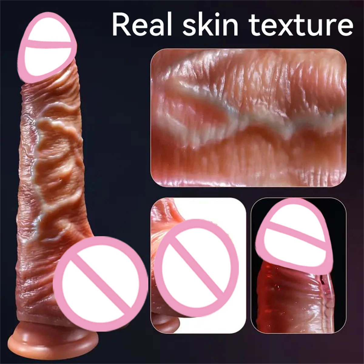 Wearable Realistic Strapon Dildo Skin Testicles Sliding Anal Vagina Sexy Adult Masturbation Big Penis For Women Dildos Sex Toys view 2