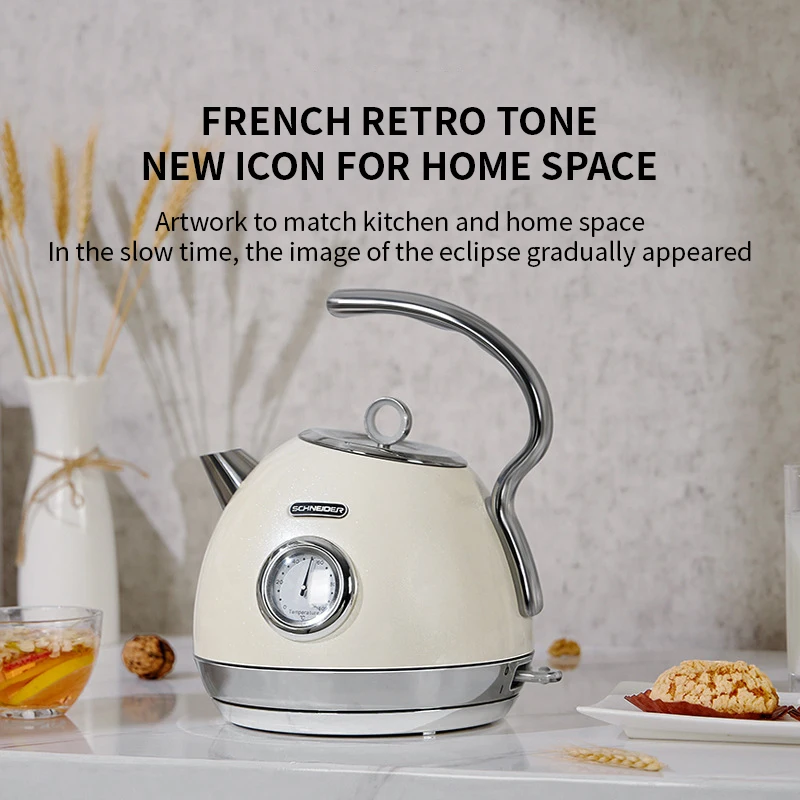 Bouilloire électrique rétro domestique, eau chaude, grande capacité, acier inoxydable 316, contrôle de la température importé