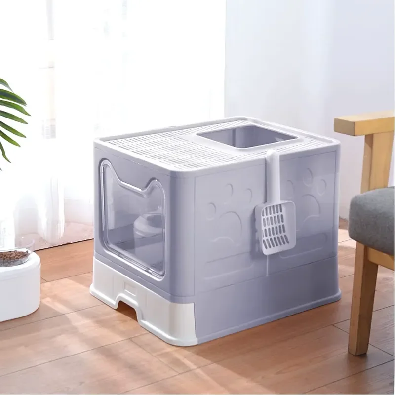 Foldable Cat Litter Box Drawer Type Fully Enclosed Deodorant Splash Proof Pet Supplies Large Space Easy Clean Kitty Toilet