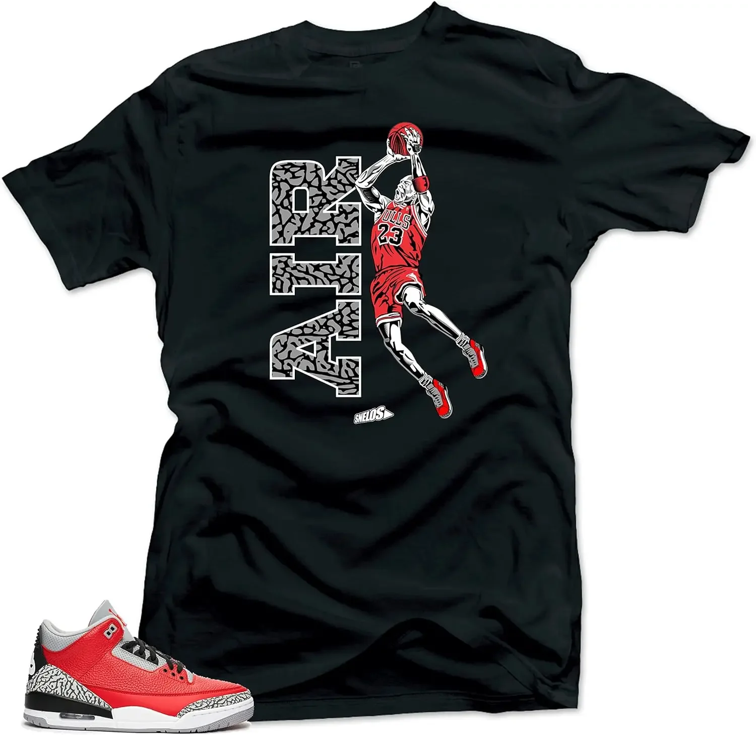 PEACE Shirt to Match  3 Red Cement 2020 Match Sneaker Tees