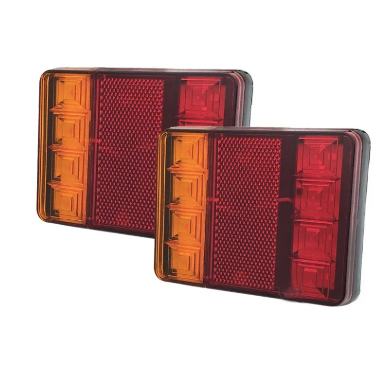 

2Pcs Waterproof 8 LED Trailer Tail Lights DC 12V Waterproof Shockproof 20led RV ATV Lorry Caravan Car Lighting