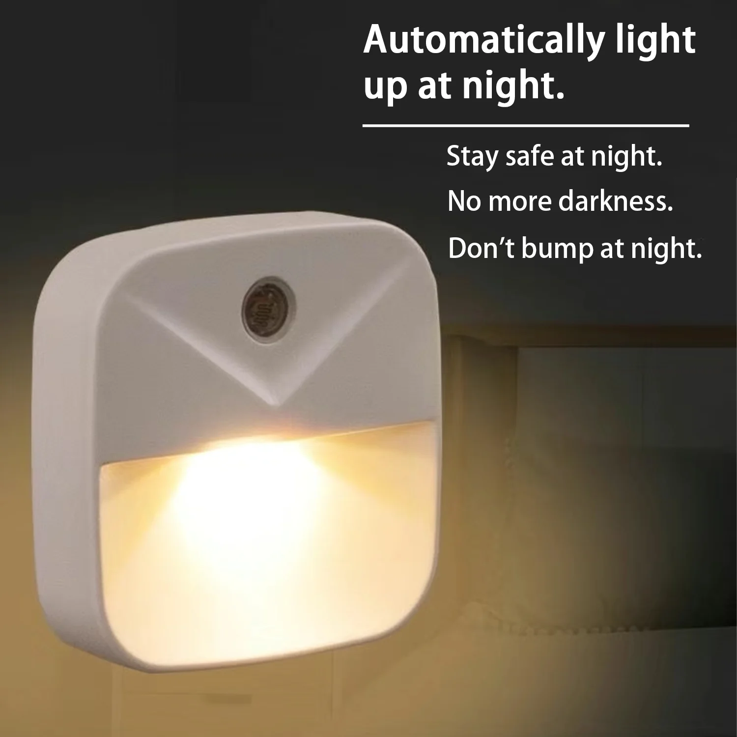 

Беспроводной датчик управления освещением, светодиодный ночник, вилка европейского/американского стандарта, ночные огни для маленьких детей, прикроватное освещение для спальни, коридора