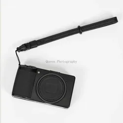 Camera Wrist Strap Handmade Cowhide Leather Hand Wrist Strap with Rope for Ricoh GR2GR3 Canon G7X Sony RX100 Camera Accessories