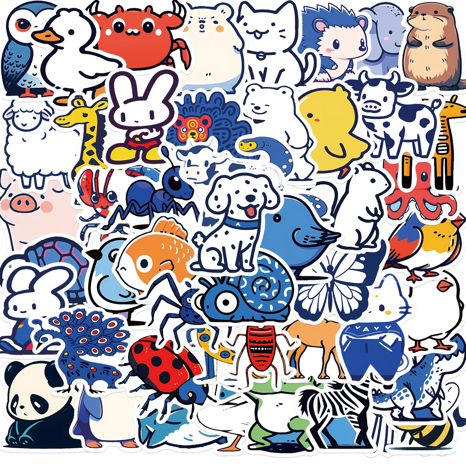50/100PCS Cute Cat Notes Hand drawn Graffiti Stickers DIY Decoration for Notebook Stationery Tablet Waterproof Stickers