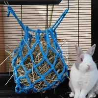 Rabbit Grass Feeder Bag Large Capacity Hanging Hay Feeding Sack Dispenser For Dutch Pig Guinea Pig Totoro Rabbit Pet Supplies