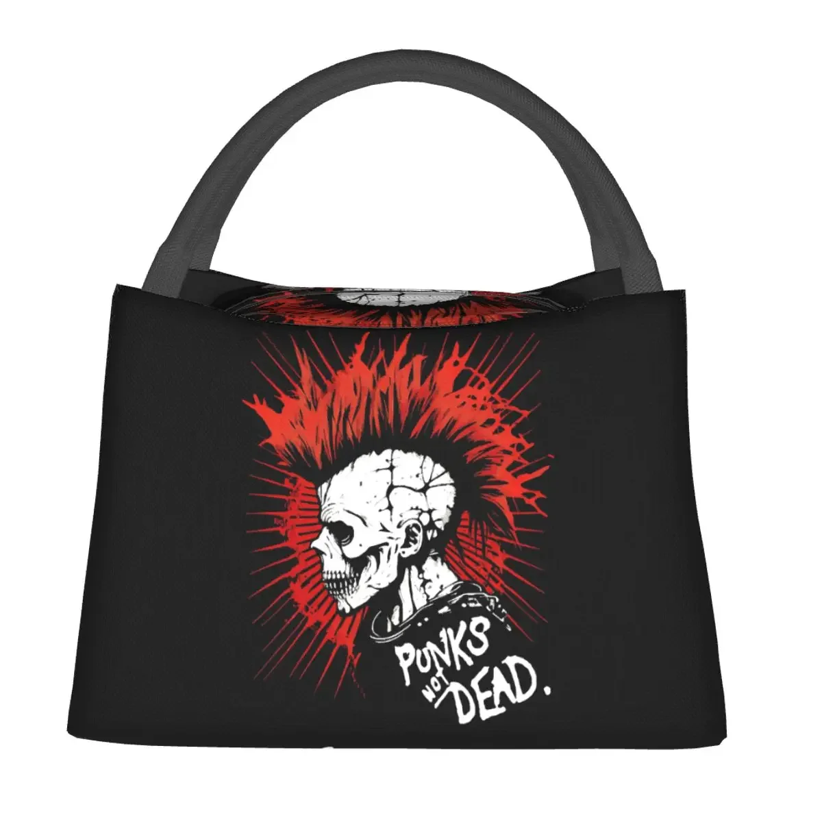 Punks Not Dead Lunch Bags Insulated Bento Box Leakproof Lunch Tote Picnic Bags Cooler Thermal Bag for Woman Children Office