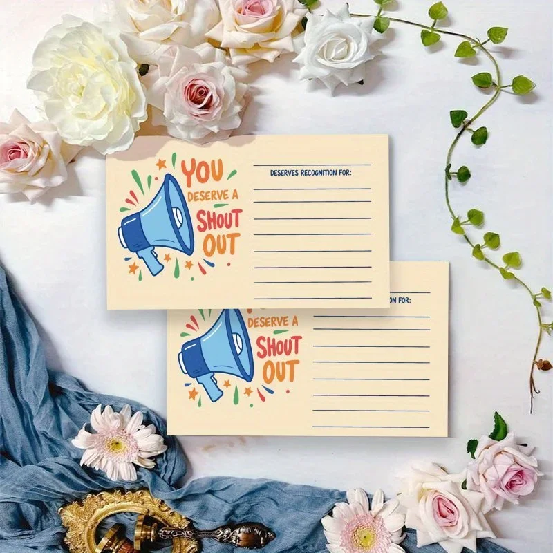 100pcs Teacher, Student, and Staff Encouragement Cards, School or Work Bulletin Boards for Thanking and Praising Reward Cards