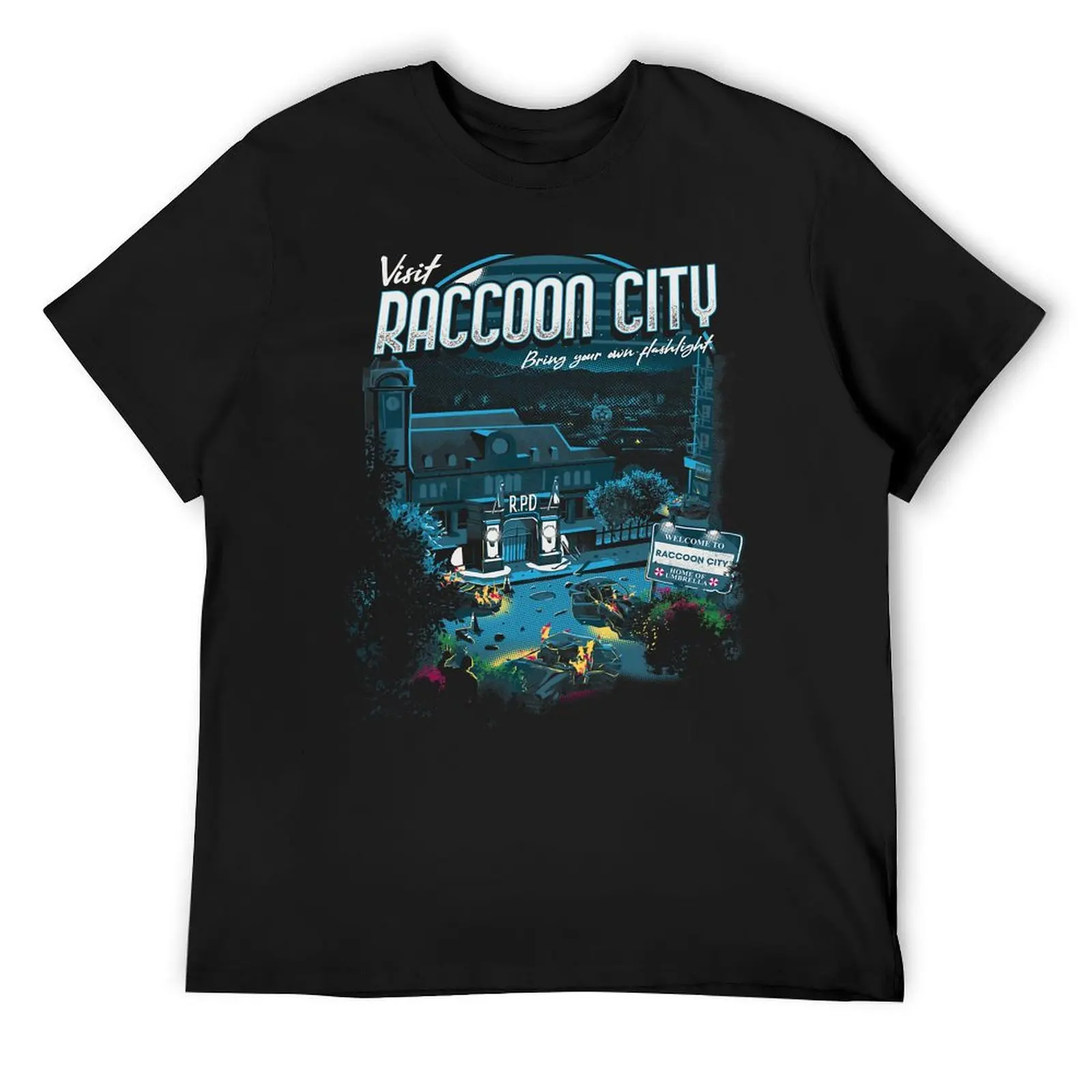 

Visit Raccoon City T-Shirt football t shirt funny costumes blue lock for a boy mens vintage t shirts