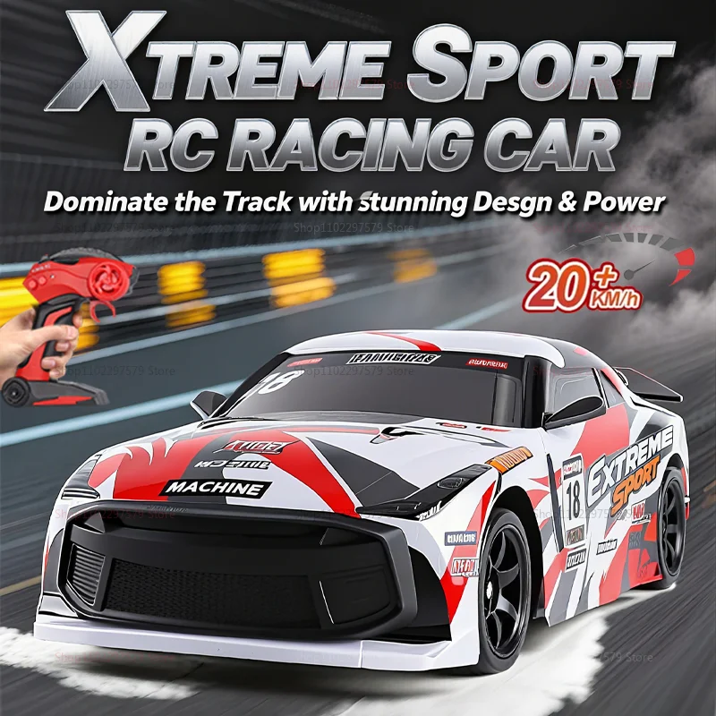

4WD Remote Control Car RC Drift 1:16 20KM/H High Speed Vehicle with LED Lights Racing Sport Toy for Adults Boys Girls Kids Gifts