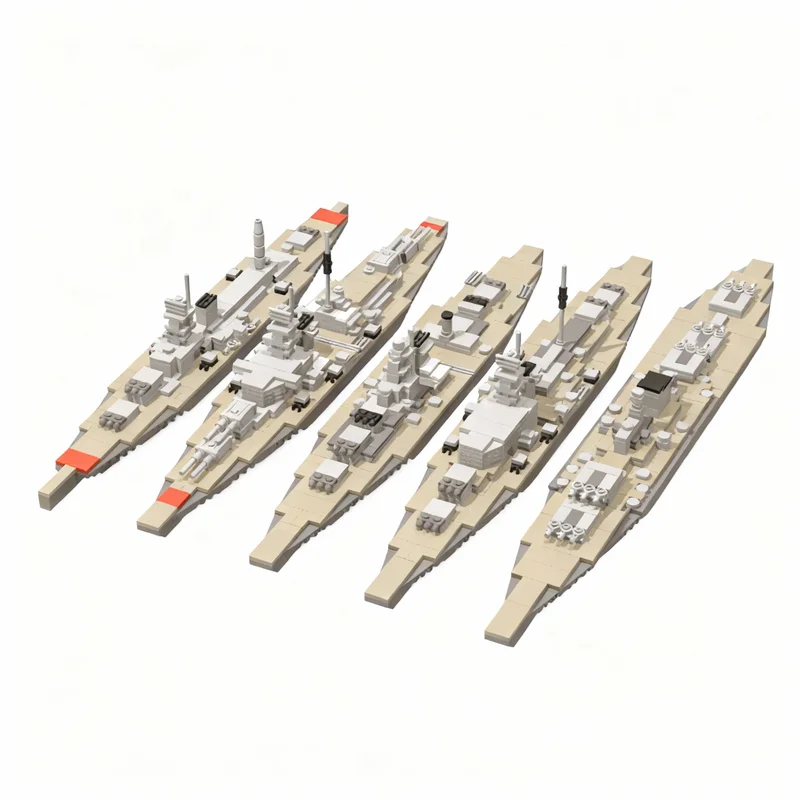 1545pcs MOC Boat 1 560 Scale German Premium Battleships Model Building Blocks Christmas Gift Idea 3D Collection Creative Brick