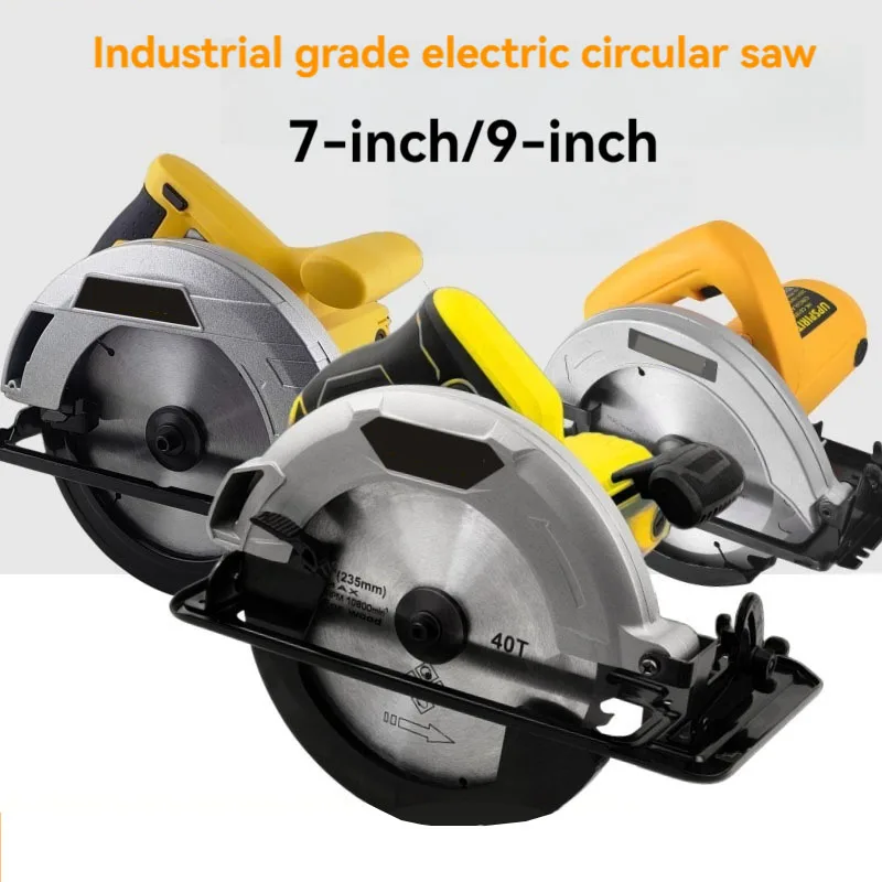 Electric Circular Saw 185mm Multifunctional Cutting Machine, With Auxiliary Handle 1800W Wood Board,PVC Tube,Wood,Density Board