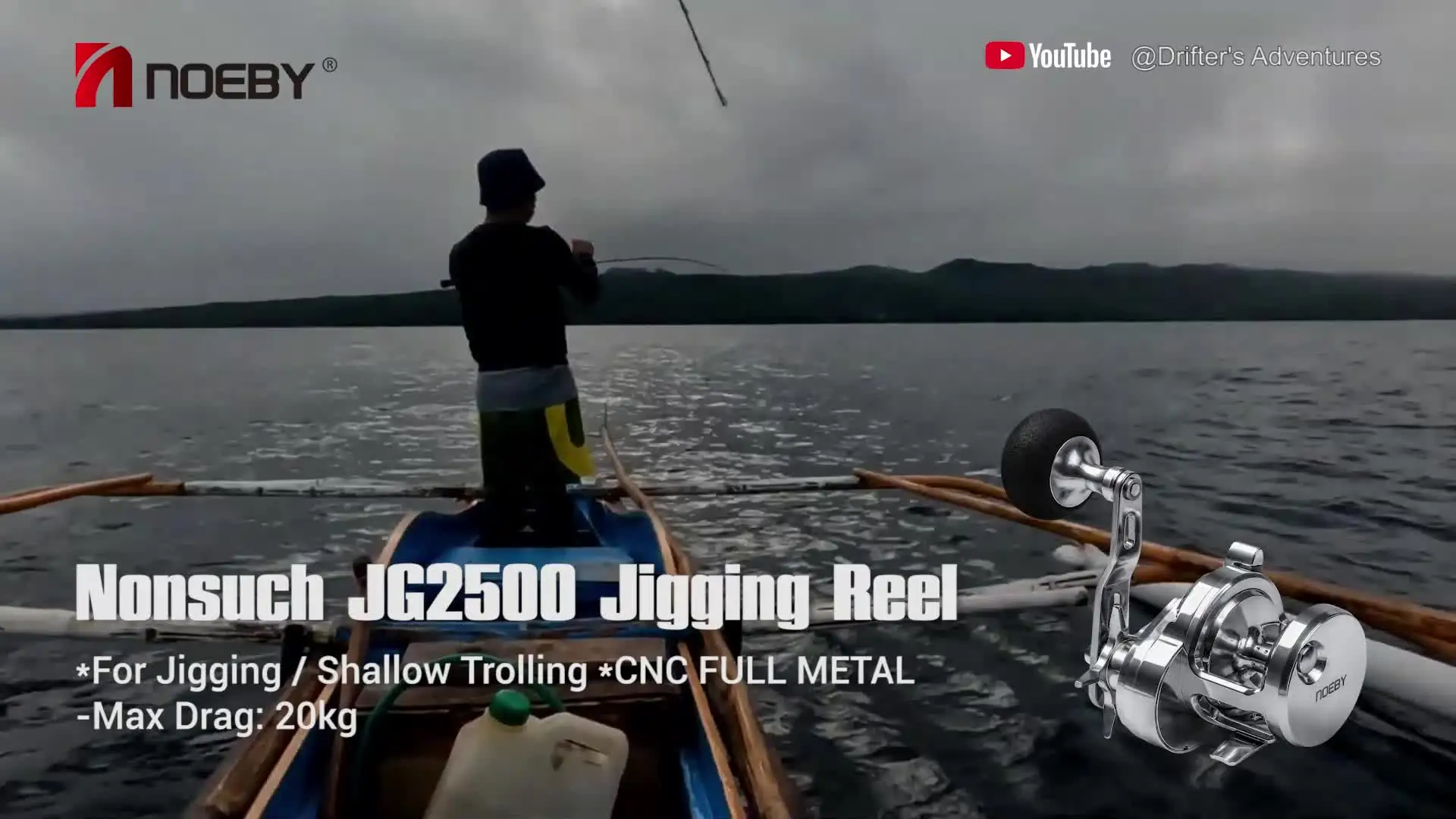 NOEBY Saltwater Trolling Reel 5.2:1 15kg Max Drag