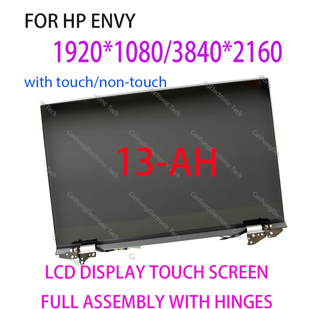 Imagem -02 - Substituição do Tela Táctil do Lcd para hp Conjunto Completo com Dobradiças hp Envy 13t-ah 13-ah0001ns 13 ah 1080p L39191001