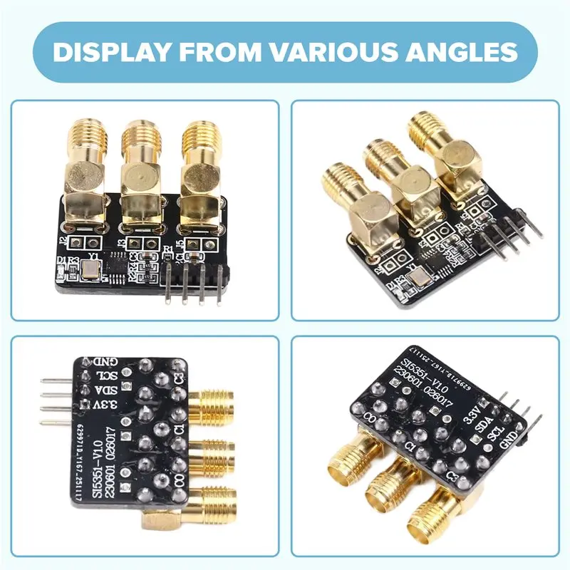 【NEW 2026】SI5351 Module, SI5351A-B-GTR Clock Generator, High-Frequency Signal Square Wave Frequency Generator