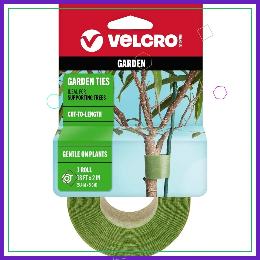 

Reusable Garden Ties for Plants, Cut-to-Length 18ft x 2in, Green Recycled Plastic, Strong & Adjustable Supports