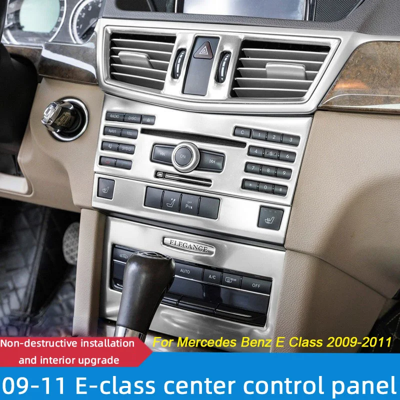 

For Mercedes Benz E Class W212 2009-2011,Center Console Panel Air Conditioning Button Front Rear Back Air Outlet Frame Accessory