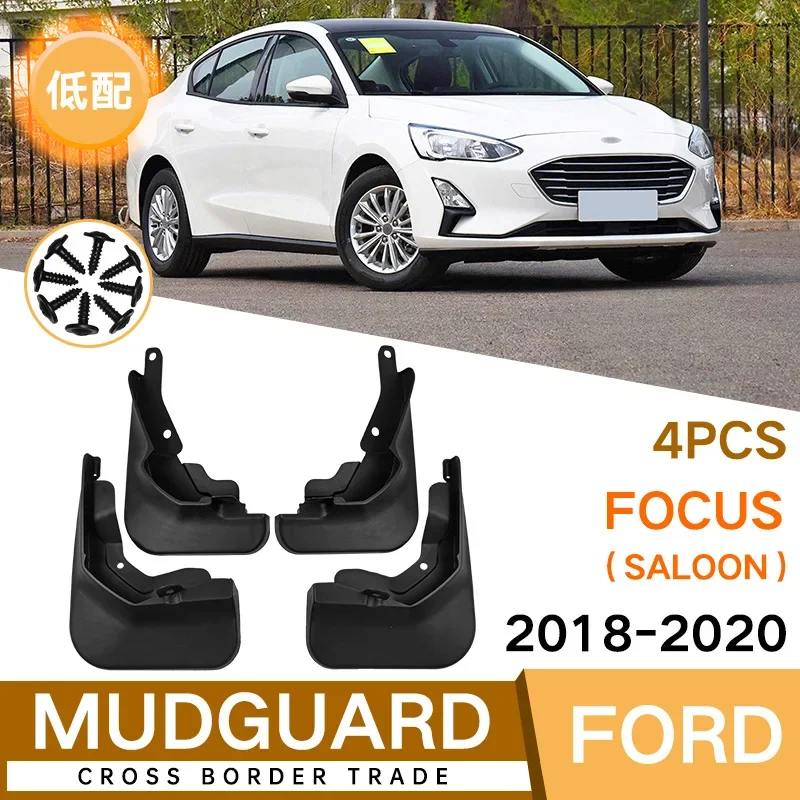 

For Ford Focus Saloon three box 2018-2020 black car mudguard Reduce dust Resist tire dirt car accessories tools