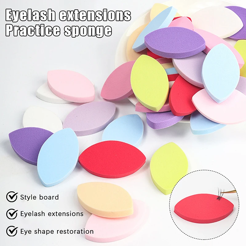 50PCS False Eyelash Pads Beginner Lash Map Soft Sponge Chart Wispy Lashes Reusable Makeup Puffs Training Eyelash Extensions Tool view 2