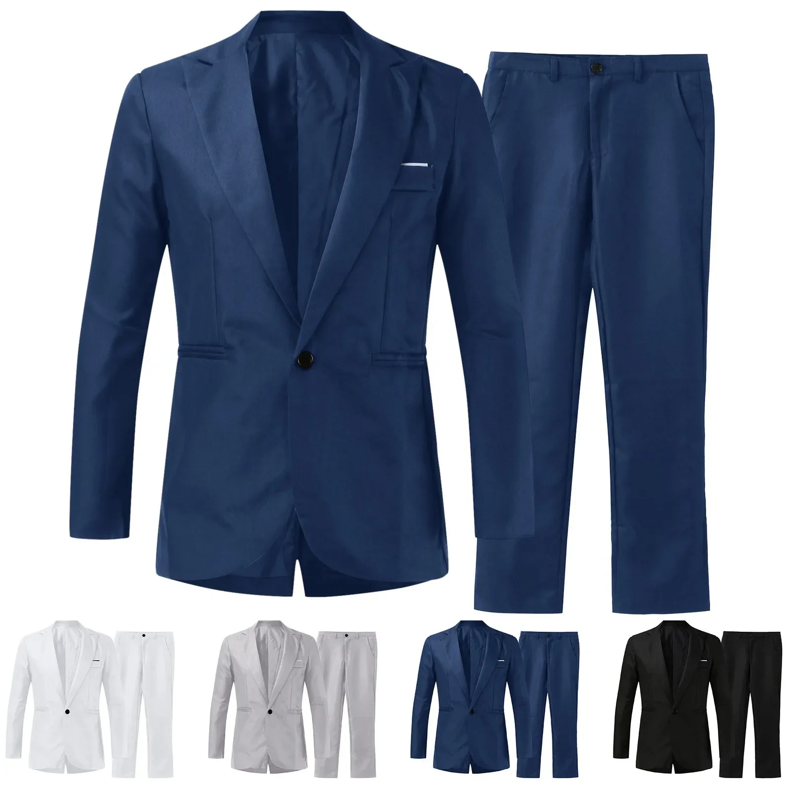 Wedding Suits For Men Elegant Blazers Set 3 Pieces Formal Classic Jackets Vest Pants Full Coats Luxury Business Costume