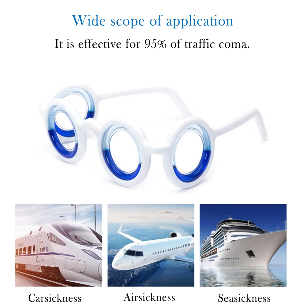 Anti-Sickness Glasses Without Lens for Cars Ships and Airplanes 3D Vertigo Prevention for Adults Children Lensless Glasses