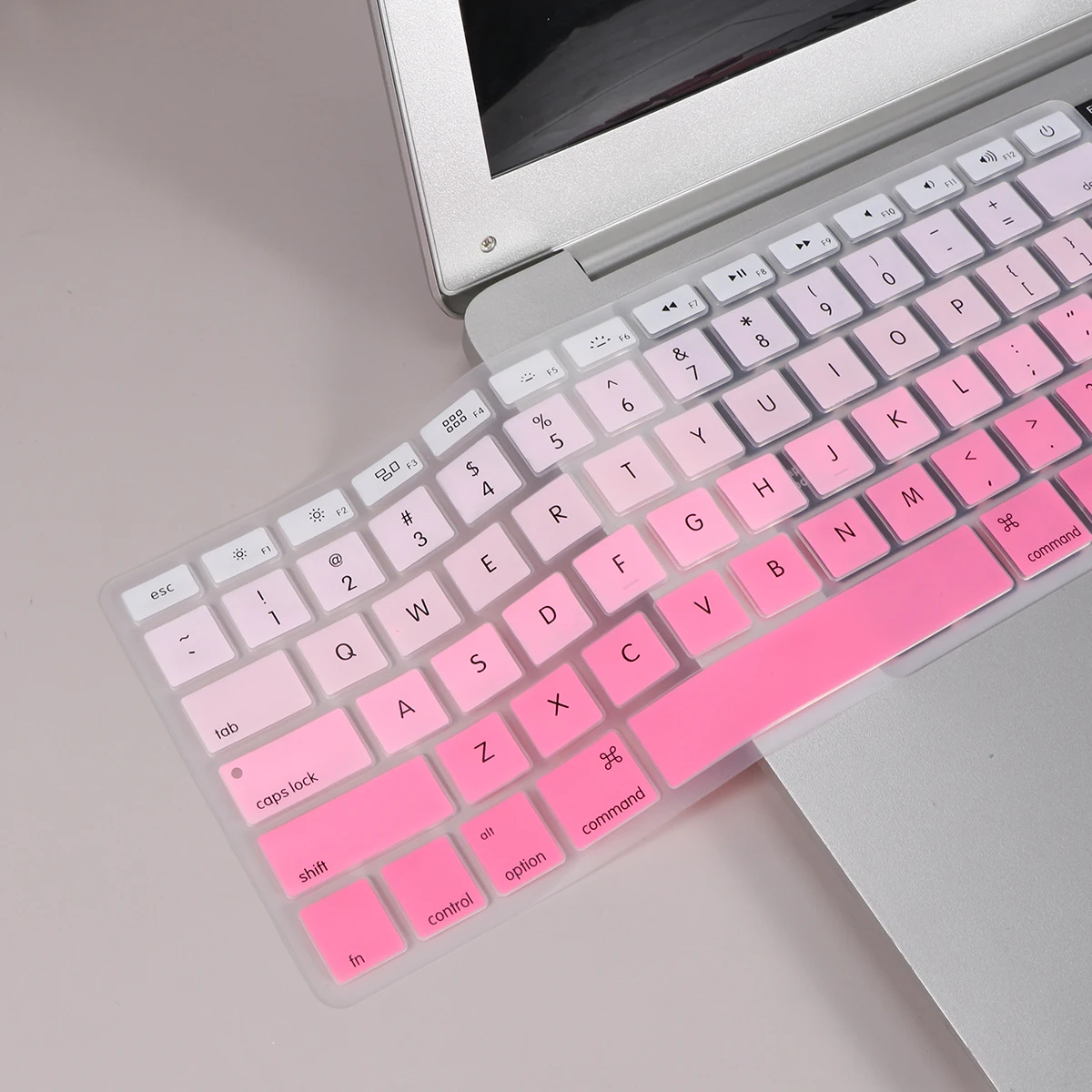 

2pcs Keyboard Protective Film Thin Silicone Cover For Laptop Water Dust Resistance A1466 A1502 Rosy Compatible