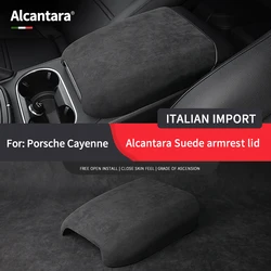 For Porsche Cayenne 18-IN Present Suede Car Armrest Box Cushion Cover Interior Center Console Armrest Protective Pad Shell Case