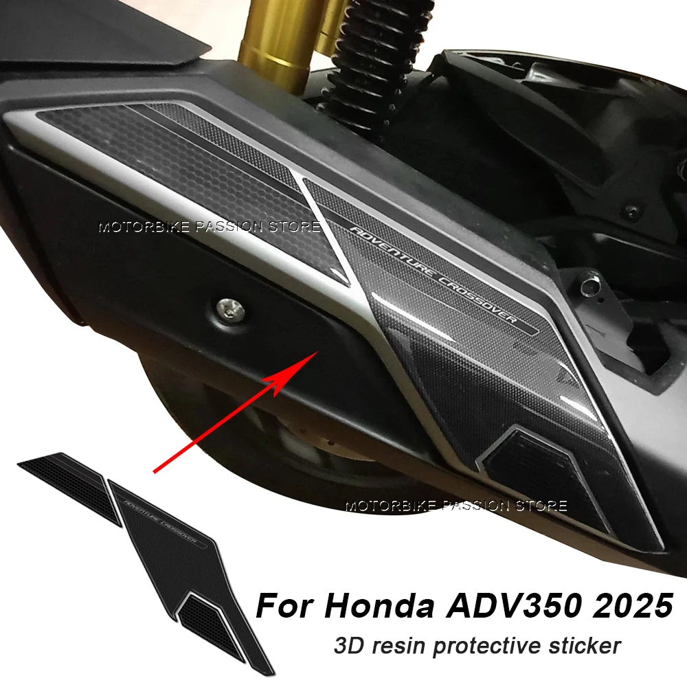 

For ADV350 adv350 adv 350 Accessories motorcycle Protection sticker for side footstool 3D gel epoxy Resin sticker 2025