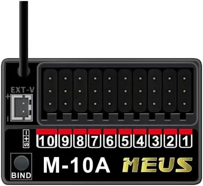 MEUS Racing 2,4 GHz RC-ontvanger Lange afstandsbediening RX Compatibel met RC-ontvanger ME-10B voor RC auto/boot/tank enz.