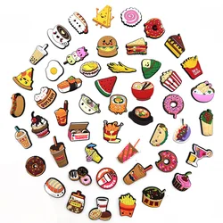 Cartoon Food Collection Shoe Charms DIY Shoe Decorations Accessories Decorations Sandal Decorate for Crocs Kids Gift