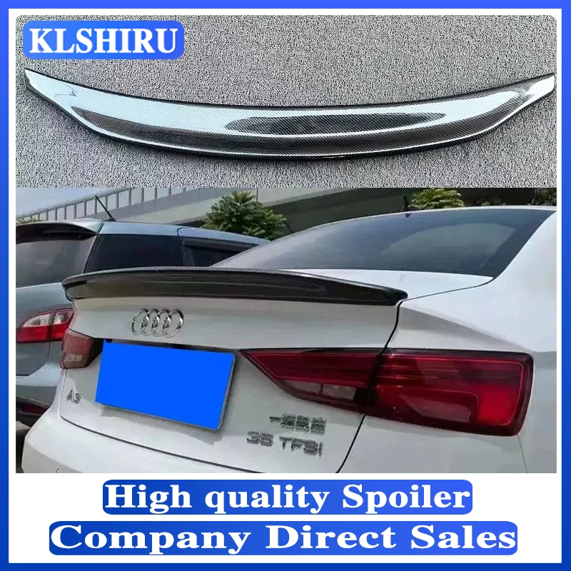 For AUDI A3 S3 RS3 Limousine 8V Sedan Carbon Fiber Rear Spoiler Trunk Wing 2013-2020