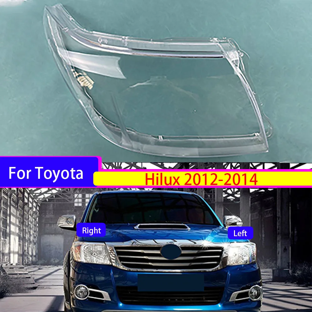 

For Toyota Hilux 2012-2014 Headlamp Cover Shade Headlight Transparent Lens Lamp Shell Masks Plexiglass Replace Original Lampshad