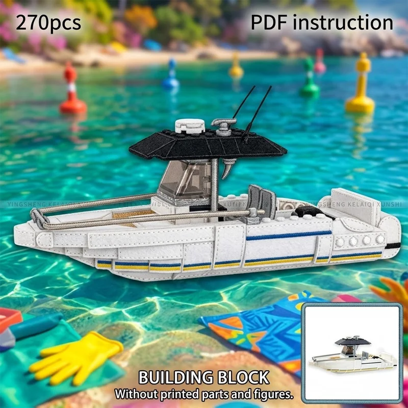 

MOC Slice Life Boat Building Blocks Classic TV Show Dexter Miami Crime Scene Ship Display Model Adult Collectible Brick Toy
