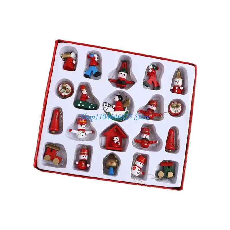 Christmas Ornament For Indoor Outdoor Wooden Doll Christmas Tree Decorations