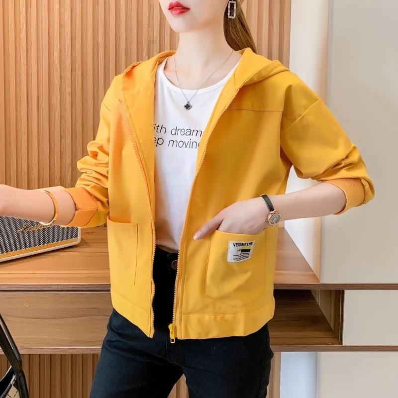 

Stylish Casual Baseball Jacket Small Size Versatile Hooded Windbreaker