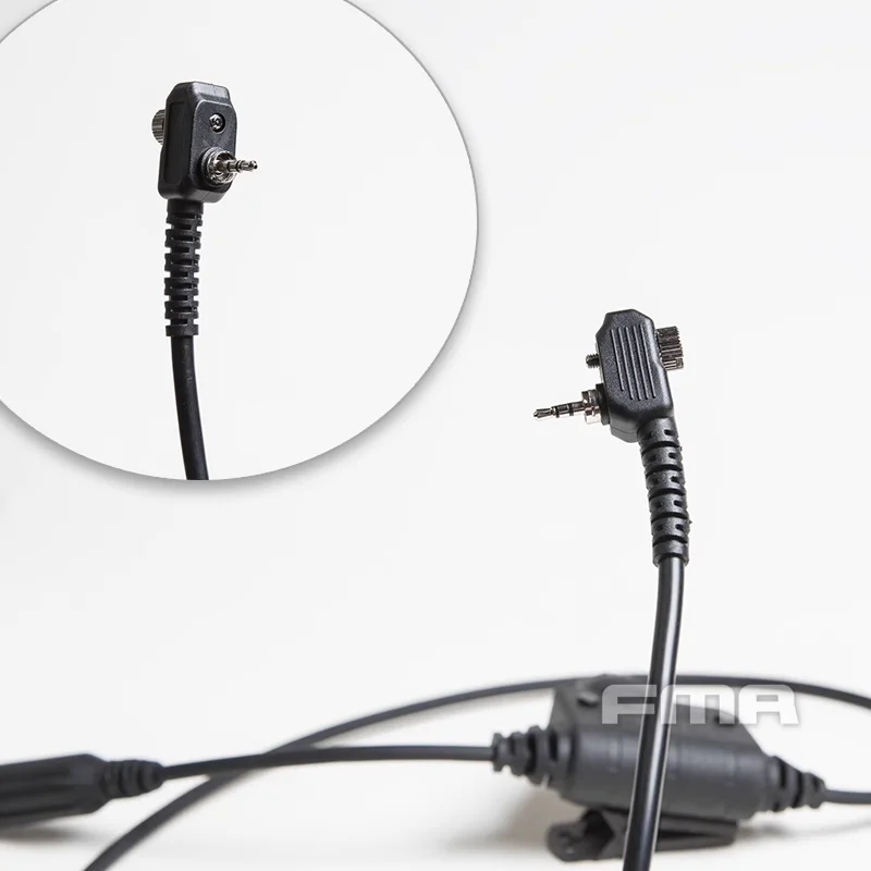 FMA Tactical Headset Adapter six-pin PTT button supports the multi-plug for RAC Headset BK DE