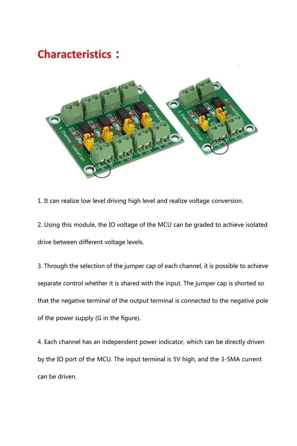 PC817 3.3V-30V 2 Way 4 8 Channel Optocoupler Isolation Board Voltage Converter Adapter Driver Photoelectric Isolated Module