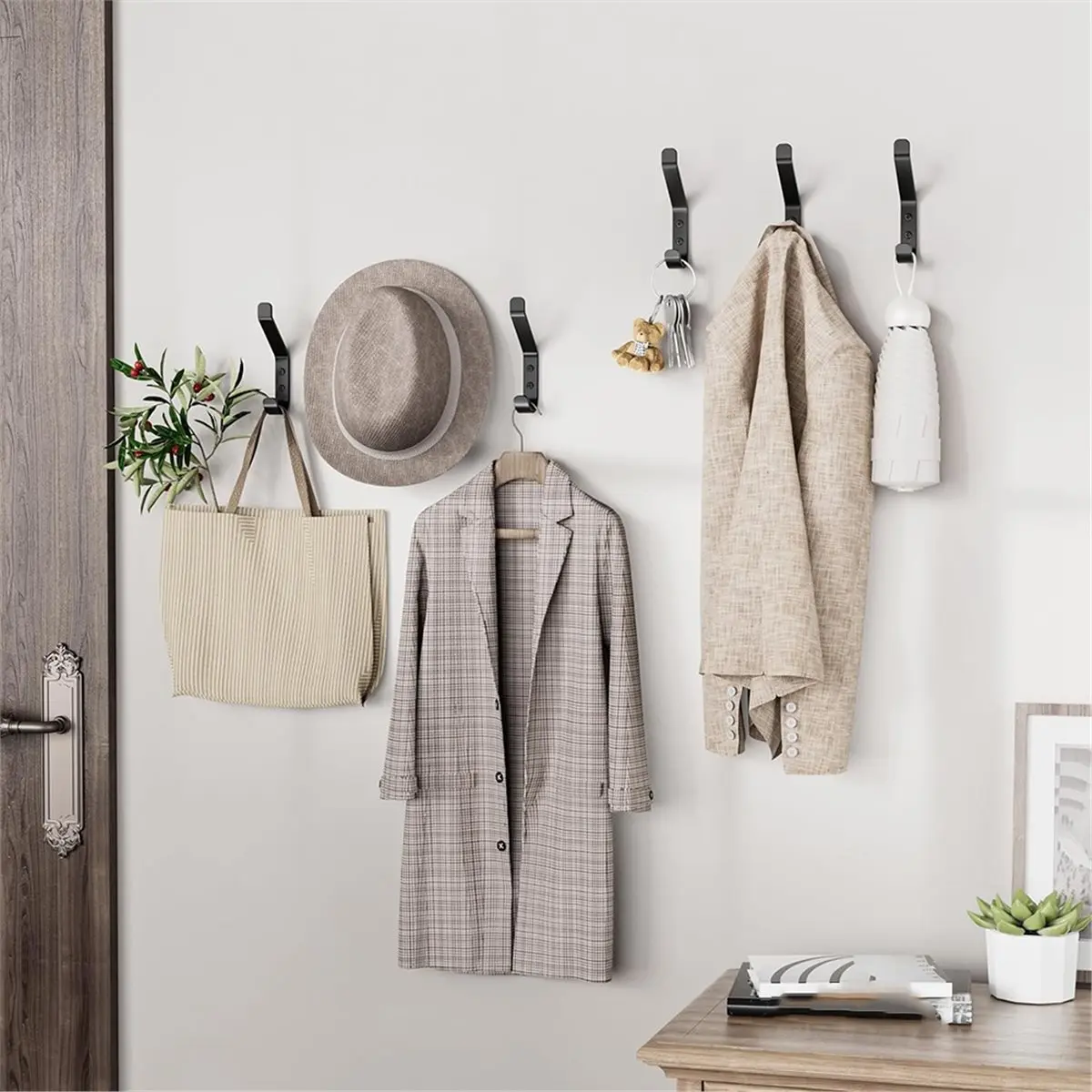 NEW 10pcs Coat Hook for Hanging Stainless Wall Hooks for Towel, Hat, Backpack, Key Wall Mounted Coat Hanger