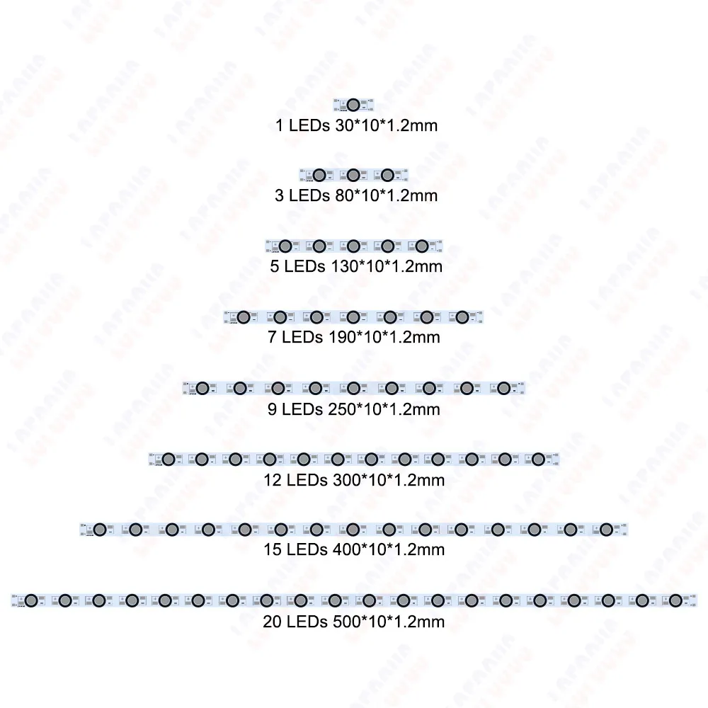 10pcs 1W 3W 5W LED Aluminum Base Plate 30mm 80mm 300mm 400mm 500mm PCB Circuit Board For 1 3 5 7 9 12 15 20 W Watt Light Beads