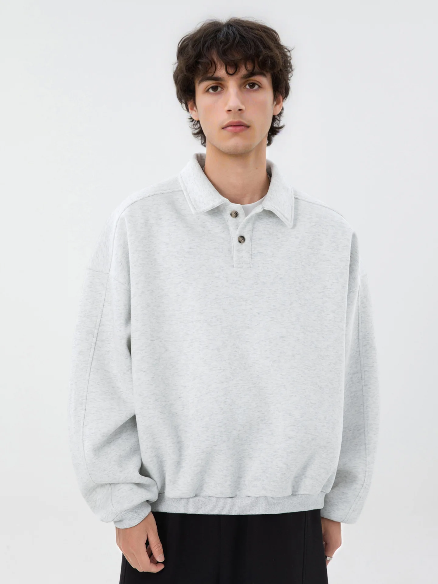 Zogusge mna искусственная рубашка Kraag толстовка Heren Herfst Vintage Luxe Polo Hoodie Jas Met Lange Mouwen Casual Loose Fit Chinese Ori