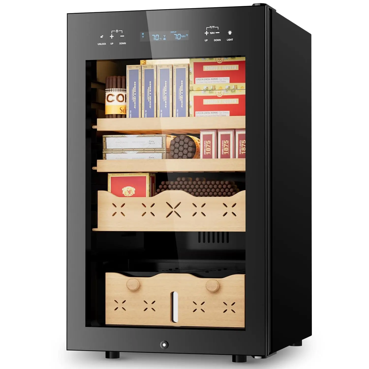 

65L Intelligent Temperature & Humidity Adjustable Electronic Cabinet, 500 Counts Large Capacity, Digital LCD, Customized