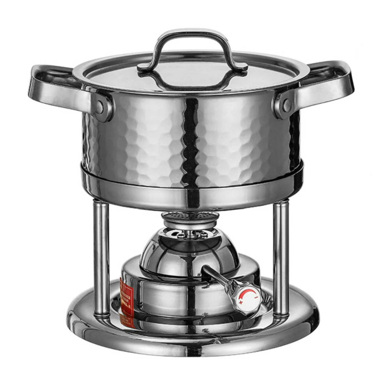 Commercial Gas Stainless Steel Hotpot Single Shabu Pot for Restaurant Home Use