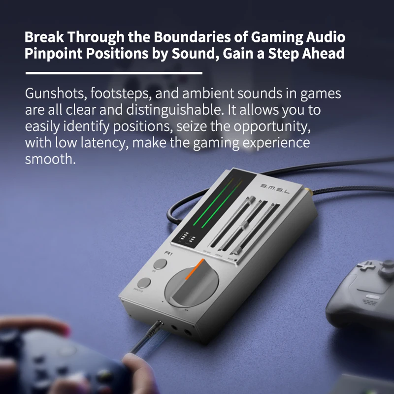 SMSL R1 Gaming DAC & Headphone Amplifier Small Size Great Power with Technical Excellence & Stability - Image 2