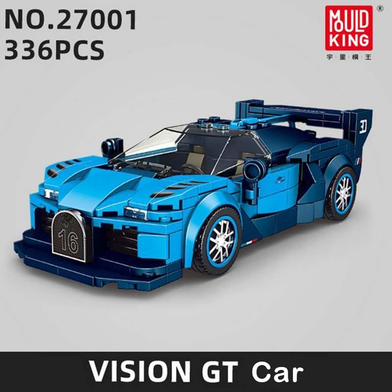 Zestaw klocków Mould King GT Sports Car z pudełkiem ekspozycyjnym, model do samodzielnego montażu, zabawka edukacyjna, ozdoba, prezent dla dziecka 27001