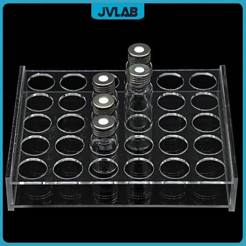 Plexiglass Rack For Chromatography Vial 10 ml Plexiglass Stand Place 30 Vials Analytical Sample Bottle Holder Aperture 22.5 mm