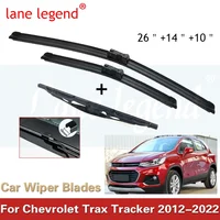 Limpiaparabrisas delantero y trasero para coche, juego de escobillas para Chevrolet Trax Tracker 2012 - 2022, cepillo para ventana de parabrisas de 26 ""14"" 10""