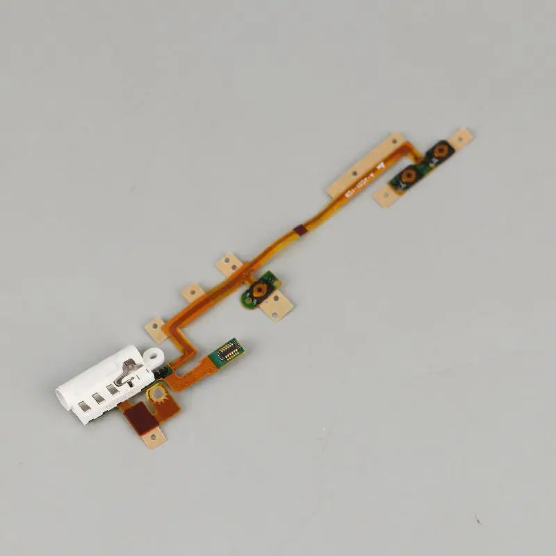 /KQM/New Power Audio Jack Volume Button Flex Cable For Nano 6 6th Gen White Replacement