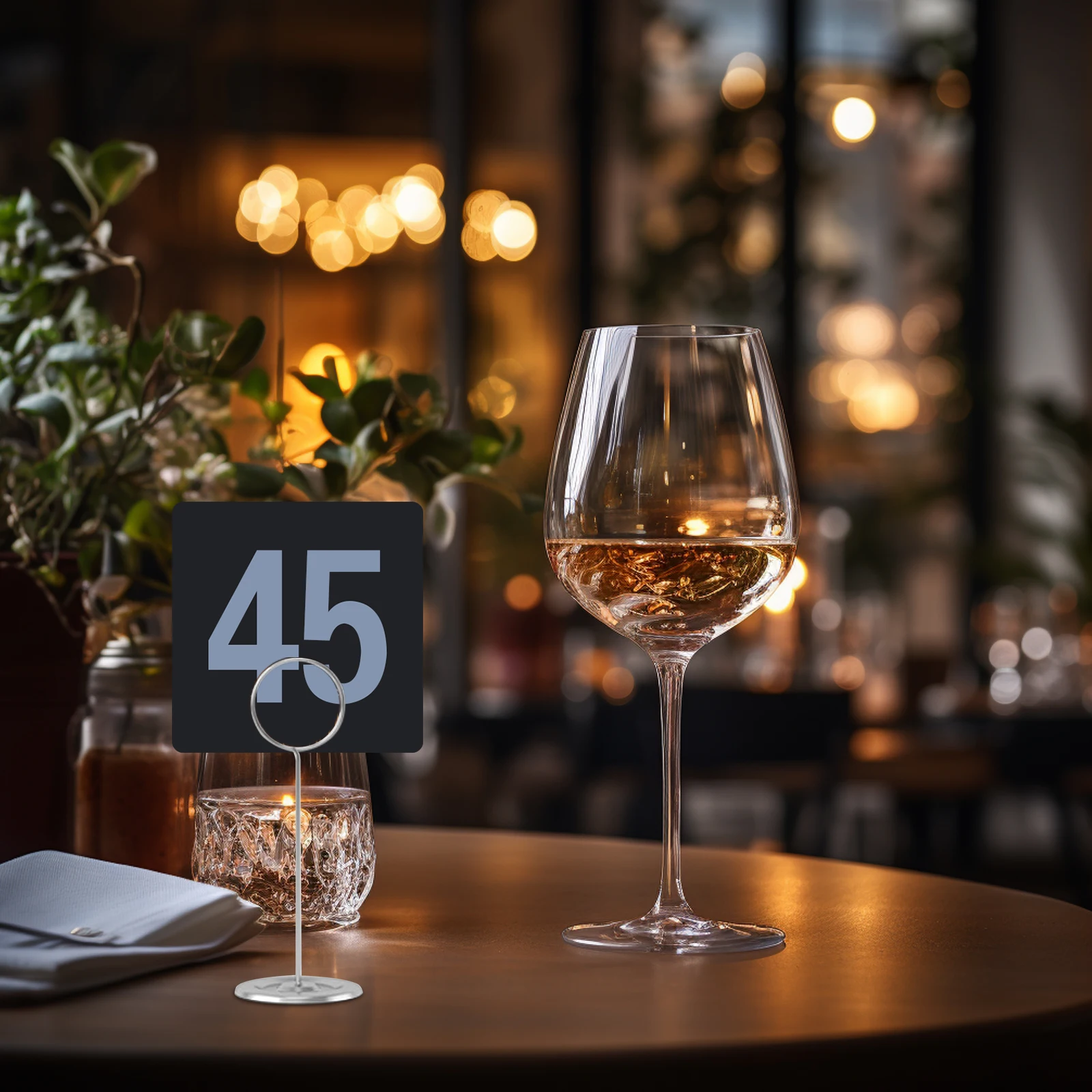 

50Pcs Table Numbers 1-50 Plastic Elegant Design Facilitates Smooth Service for Restaurants Cafes Bars Weddings